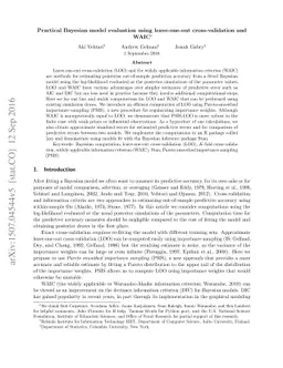 Practical Bayesian model evaluation using leave-one-out cross-validation
  and WAIC