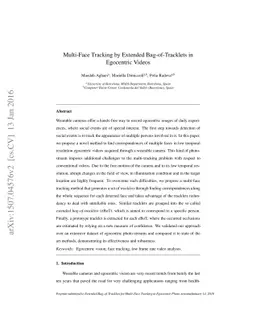 Multi-Face Tracking by Extended Bag-of-Tracklets in Egocentric Videos