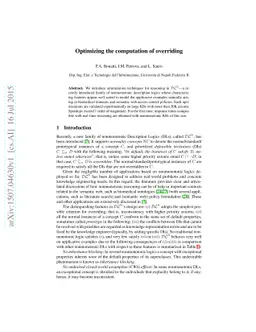 Optimizing the computation of overriding