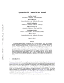 Sparse Probit Linear Mixed Model