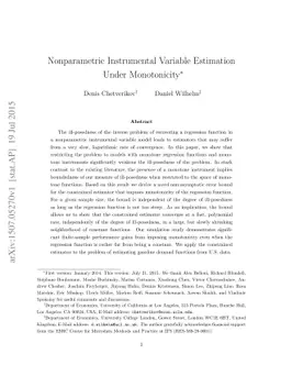 Nonparametric instrumental variable estimation under monotonicity