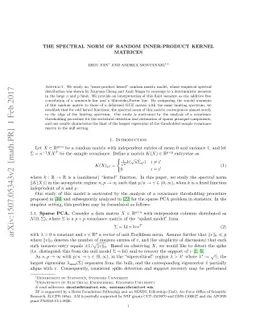 The Spectral Norm of Random Inner-Product Kernel Matrices