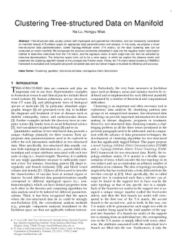 Clustering Tree-structured Data on Manifold