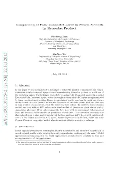 Compression of Fully-Connected Layer in Neural Network by Kronecker
  Product