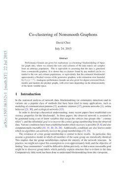 Co-clustering of Nonsmooth Graphons