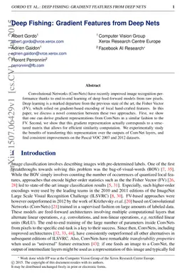 Deep Fishing: Gradient Features from Deep Nets