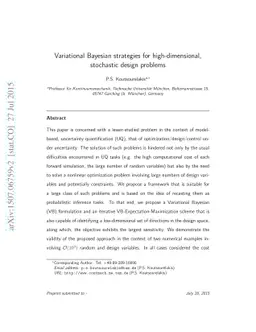 Variational Bayesian strategies for high-dimensional, stochastic design
  problems