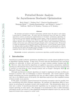 Perturbed Iterate Analysis for Asynchronous Stochastic Optimization