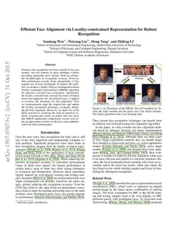 Efficient Face Alignment via Locality-constrained Representation for
  Robust Recognition