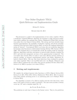True Online Emphatic TD($λ$): Quick Reference and Implementation
  Guide