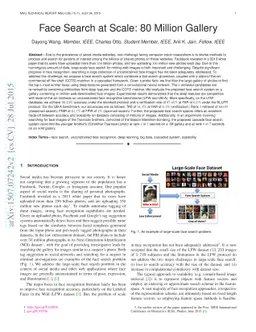 Face Search at Scale: 80 Million Gallery