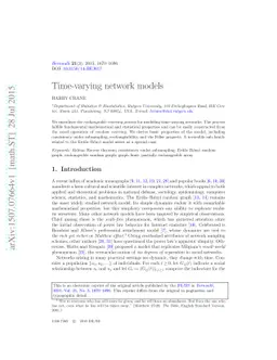 Time-varying network models