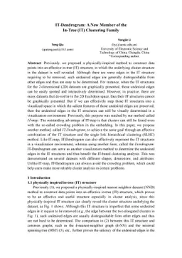 IT-Dendrogram: A New Member of the In-Tree (IT) Clustering Family