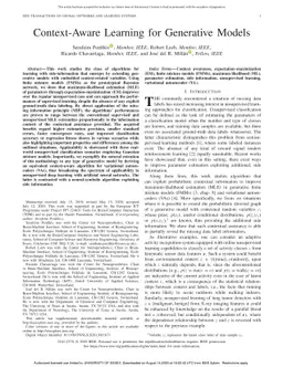 Context-aware learning for generative models