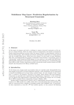 Multilinear Map Layer: Prediction Regularization by Structural
  Constraint