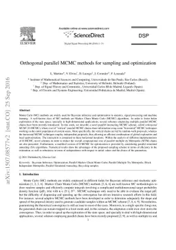 Orthogonal parallel MCMC methods for sampling and optimization