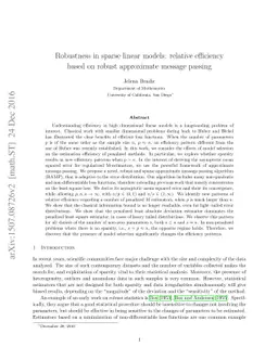 Robustness in sparse linear models: relative efficiency based on robust
  approximate message passing