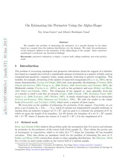 On Estimating the Perimeter Using the Alpha-Shape