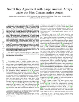 Secret Key Agreement with Large Antenna Arrays under the Pilot
  Contamination Attack