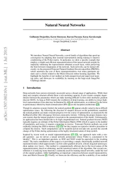 Natural Neural Networks