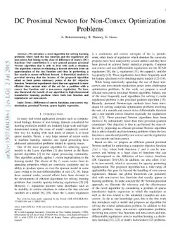 DC Proximal Newton for Non-Convex Optimization Problems