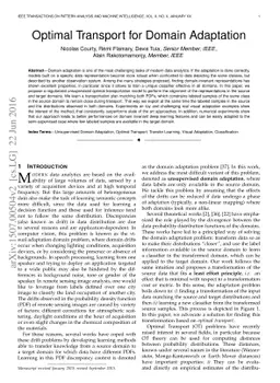 Optimal Transport for Domain Adaptation