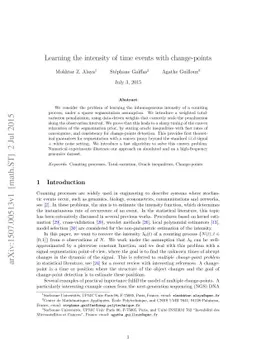 Learning the intensity of time events with change-points