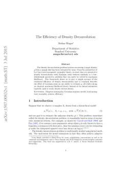 The Efficiency of Density Deconvolution