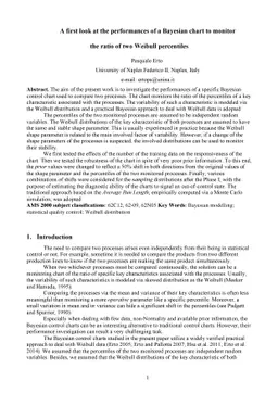 A first look at the performances of a Bayesian chart to monitor the
  ratio of two Weibull percentiles