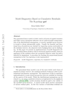 Model Diagnostics Based on Cumulative Residuals: The R-package gof