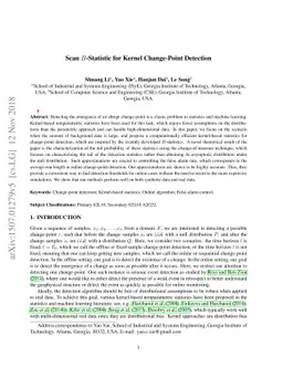 Scan $B$-Statistic for Kernel Change-Point Detection
