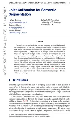 Joint Calibration for Semantic Segmentation