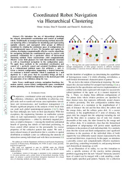 Coordinated Robot Navigation via Hierarchical Clustering