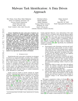 Malware Task Identification: A Data Driven Approach