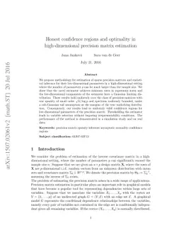 Honest confidence regions and optimality in high-dimensional precision
  matrix estimation