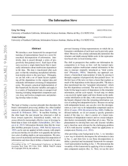 The Information Sieve