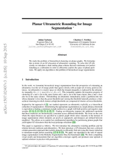 Planar Ultrametric Rounding for Image Segmentation