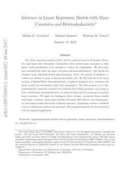 Inference in Linear Regression Models with Many Covariates and
  Heteroskedasticity