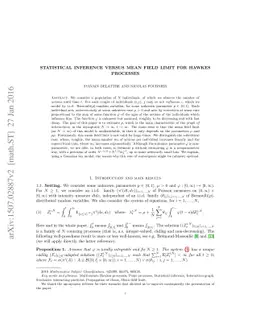 Statistical inference versus mean field limit for Hawkes processes