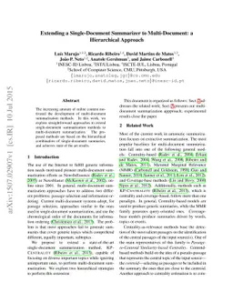 Extending a Single-Document Summarizer to Multi-Document: a Hierarchical
  Approach