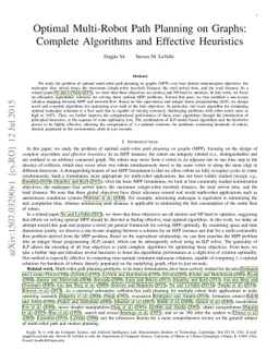 Optimal Multi-Robot Path Planning on Graphs: Complete Algorithms and
  Effective Heuristics