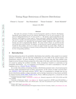 Testing Shape Restrictions of Discrete Distributions