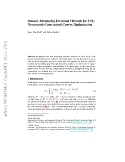 Smooth Alternating Direction Methods for Nonsmooth Constrained Convex
  Optimization