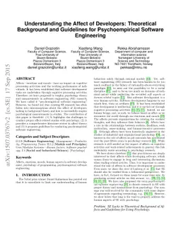 Understanding the Affect of Developers: Theoretical Background and
  Guidelines for Psychoempirical Software Engineering
