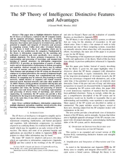 The SP theory of intelligence: distinctive features and advantages