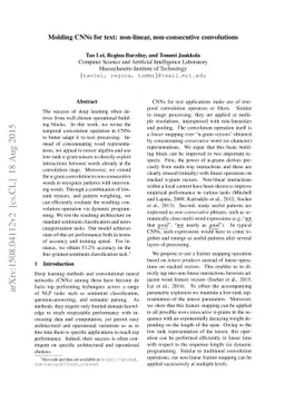 Molding CNNs for text: non-linear, non-consecutive convolutions