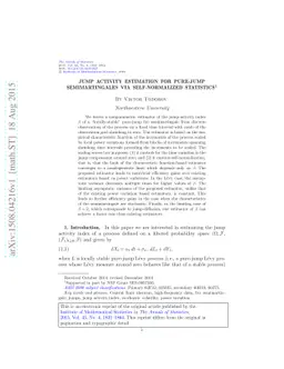 Jump activity estimation for pure-jump semimartingales via
  self-normalized statistics