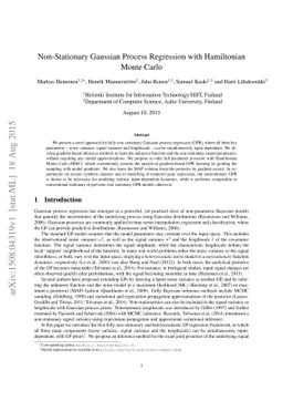 Non-Stationary Gaussian Process Regression with Hamiltonian Monte Carlo