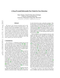A Deep Pyramid Deformable Part Model for Face Detection