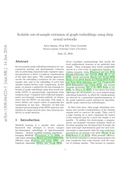 Scalable Out-of-Sample Extension of Graph Embeddings Using Deep Neural
  Networks